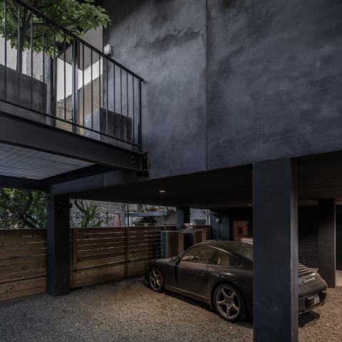 townhouse, modern, glass, light, rooftop, staircase, white, 