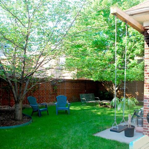 suburban, contemporary, garden, kitchen, patio, deck, fireplace, 
