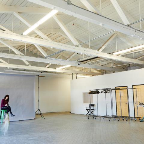 industrial, warehouse, studio, white, wood, 