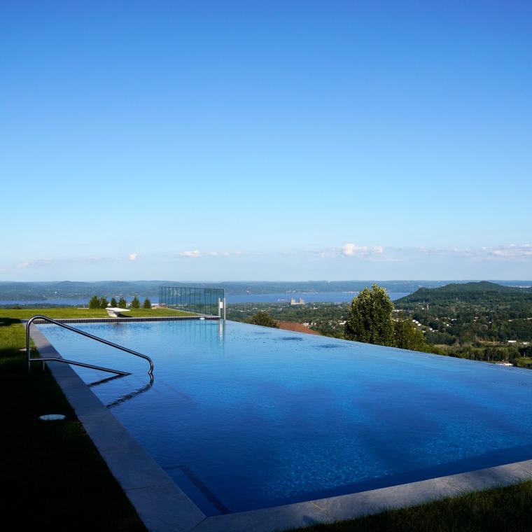 modern, contemporary, pool, view, 