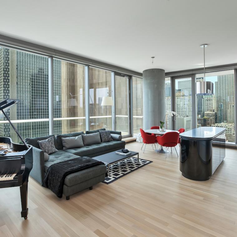 modern, apartment, glass, terrace, bathroom, city view, 