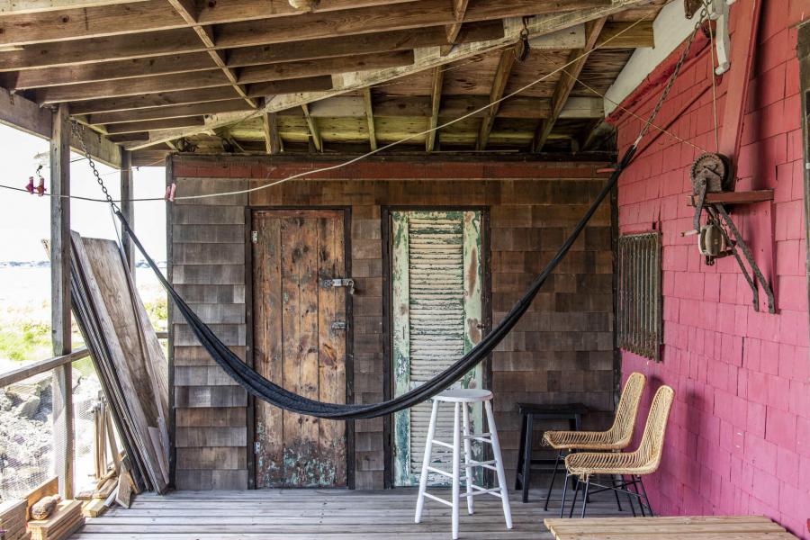 distressed, funky, bohemian, deck, water, beach, dock, colorful, 