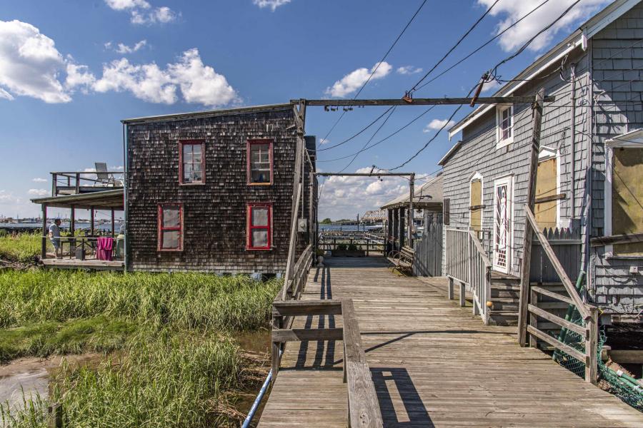 distressed, funky, bohemian, deck, water, beach, dock, colorful, 