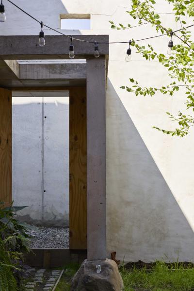 industrial, light, concrete, garden, textured walls, 