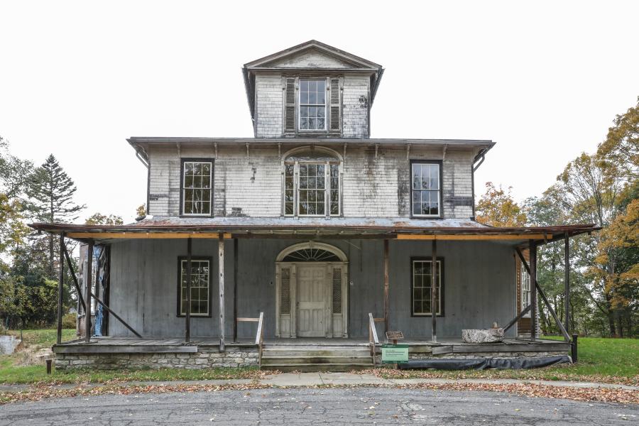 mansion, estate, distressed, empty room, staircase, porch, 