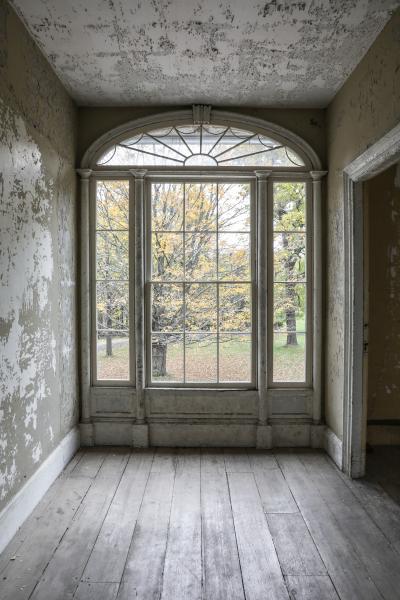 mansion, estate, distressed, empty room, staircase, porch, 