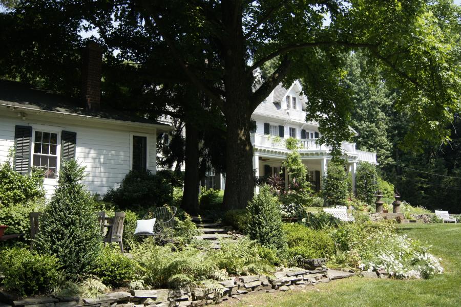 suburban, sunroom, garden, 