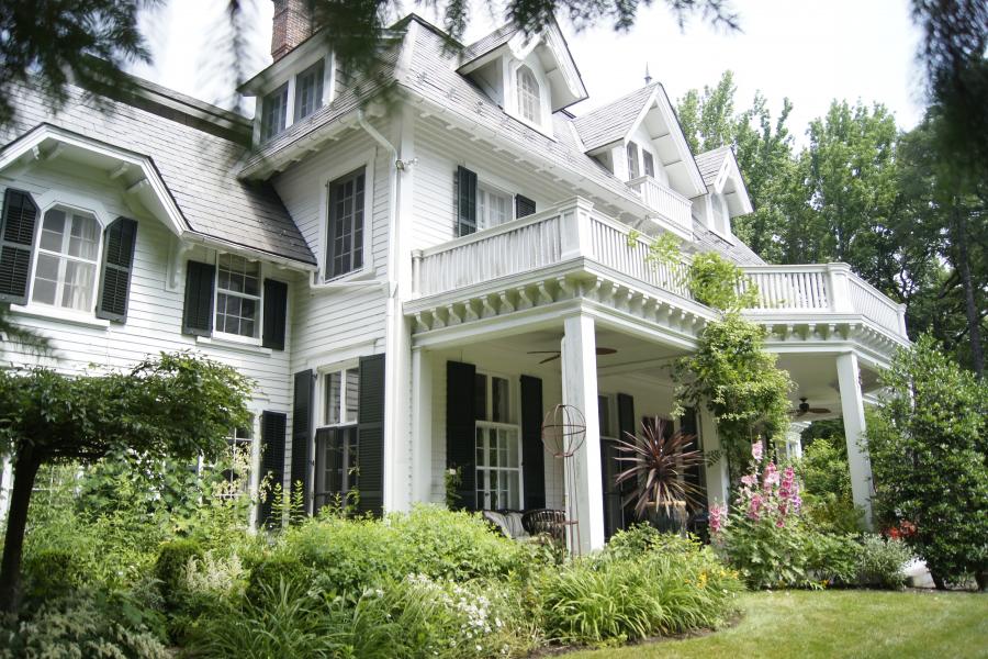 suburban, sunroom, garden, 