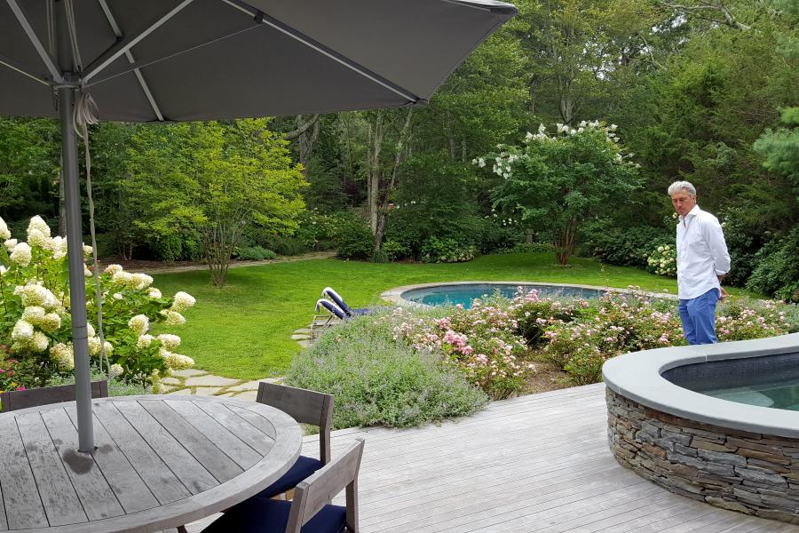 contemporary, Hamptons, water, pool, deck, beach, patio, 