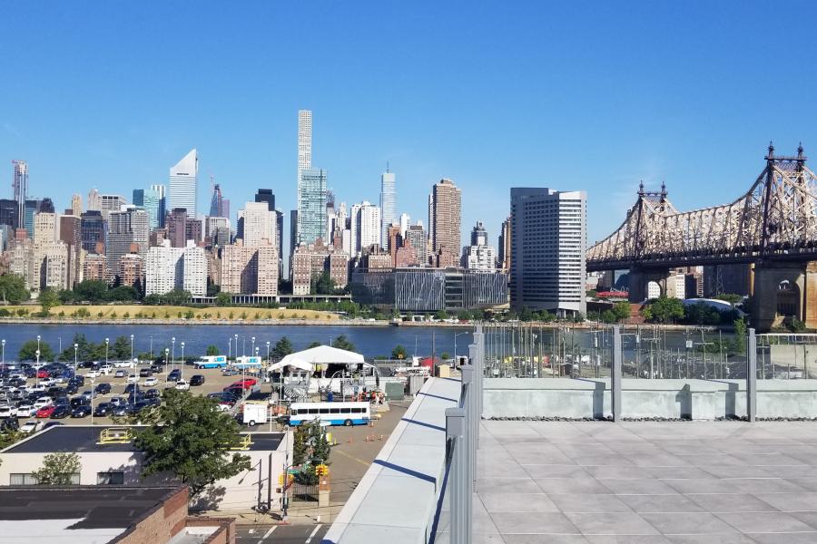 terrace, city view, rooftop, view, empty room, 