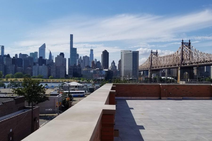 terrace, city view, rooftop, view, empty room, 