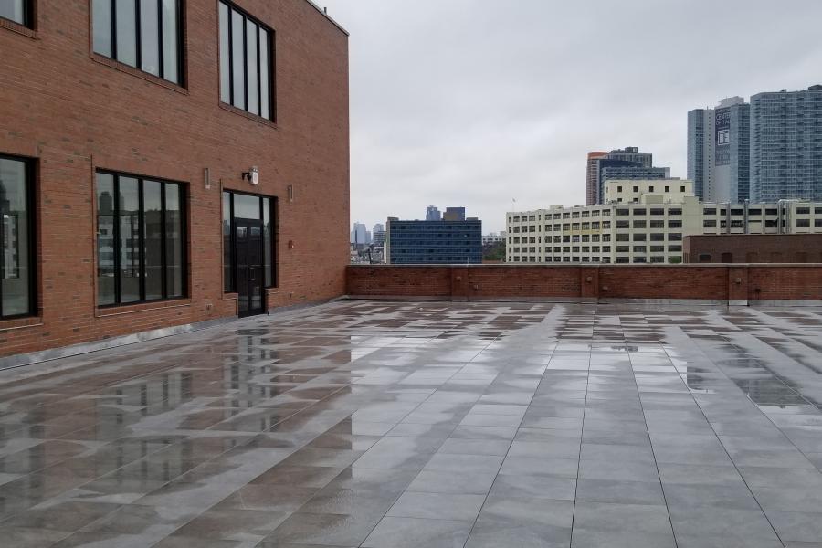 terrace, city view, rooftop, view, empty room, 