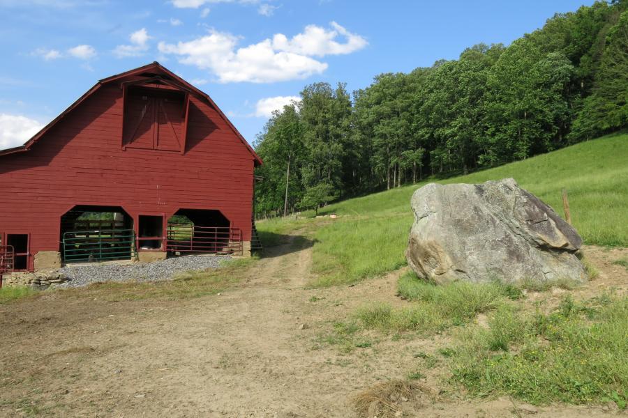 farm, farmhouse, field, water, pond, rural, stone, barn, Asheville, 