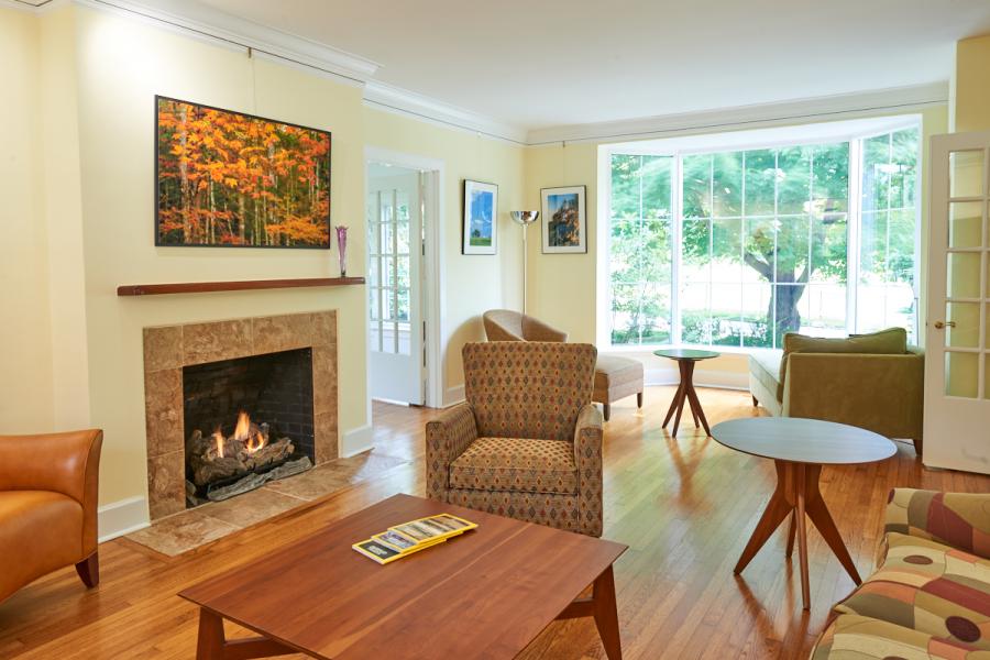 suburban, contemporary, fireplace, deck, 