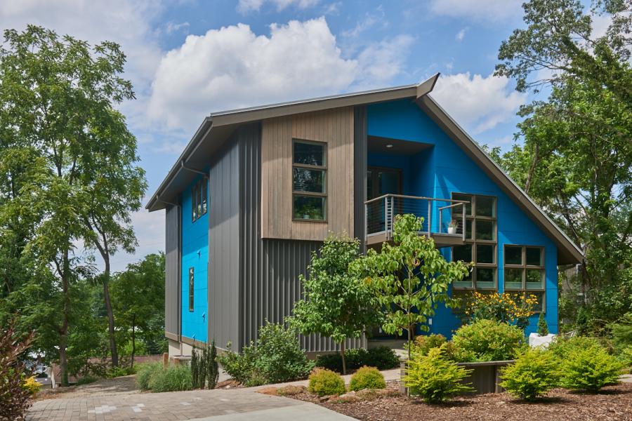 modern, contemporary, suburban, colorful, light, Asheville, 