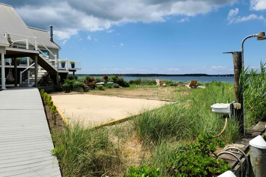 Hamptons, beach, water, deck, white, light, 