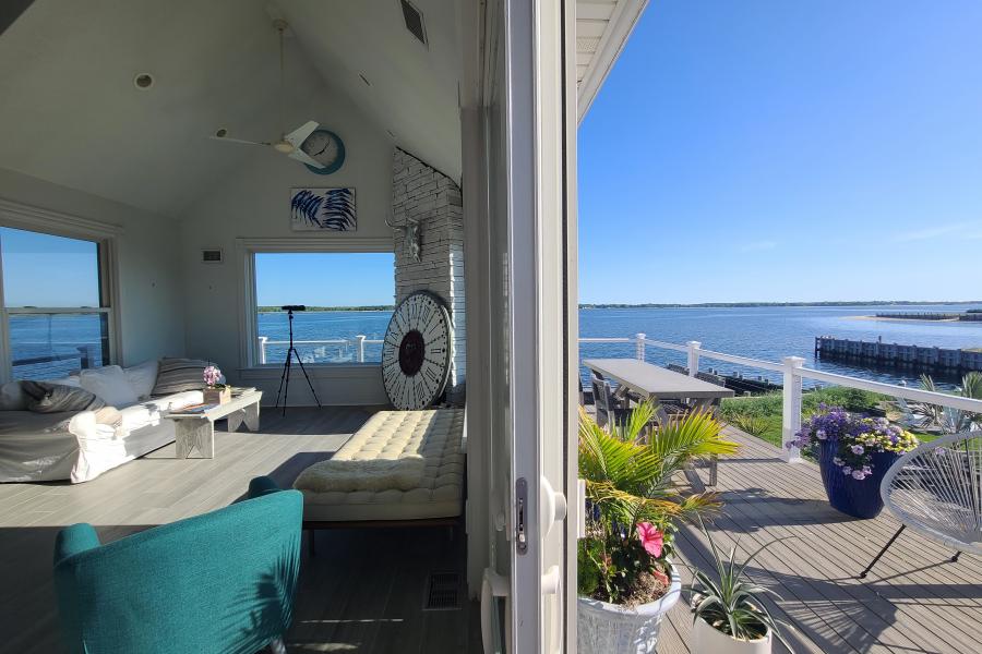 Hamptons, beach, water, white, light, deck, 