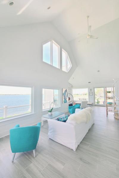 Hamptons, beach, water, white, light, deck, 