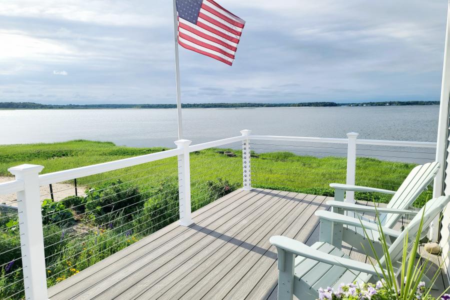 Hamptons, beach, water, white, light, deck, 