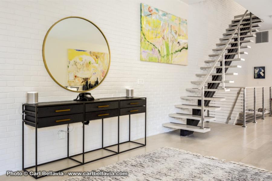 townhouse, contemporary, modern, light, white, glass, bathroom, kitchen, 