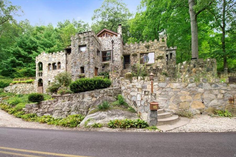 hotel, castle, stone, lake, 