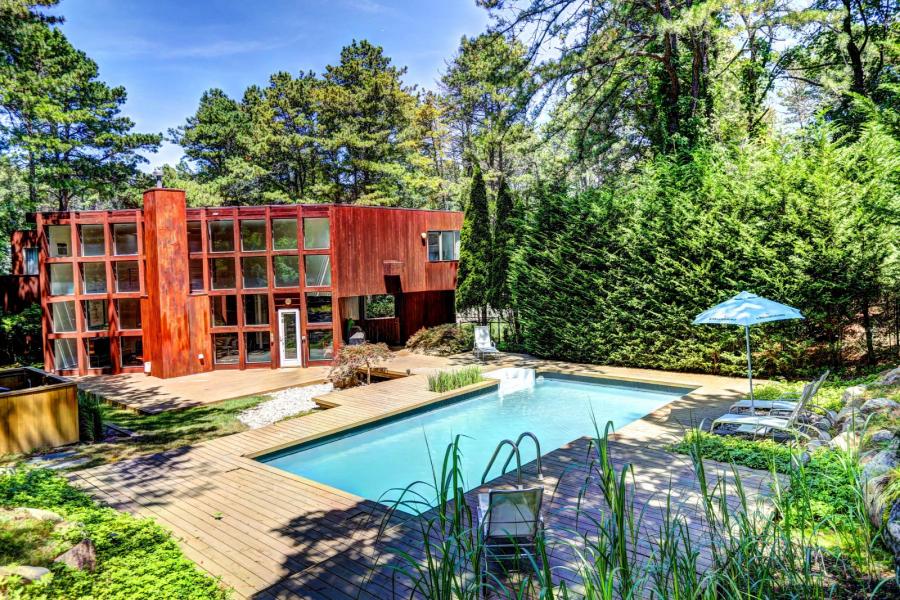 Hamptons, pool, deck, contemporary, wood, 