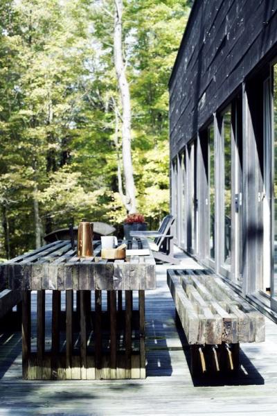 cabin, glass, wooded, light, airy, contemporary, 