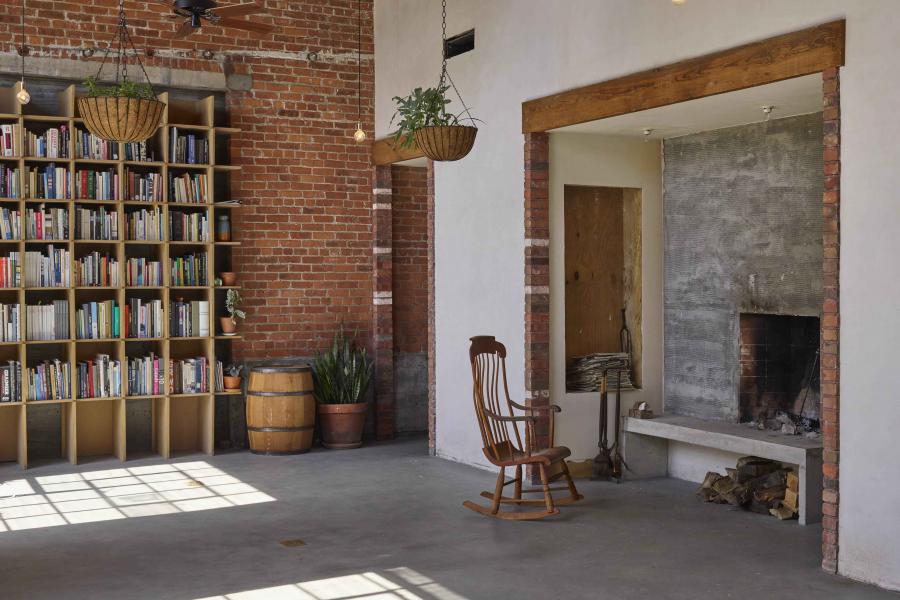 industrial, light, concrete, garden, textured walls, 