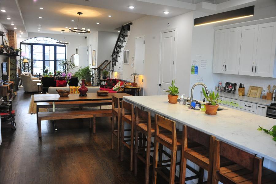 townhouse, contemporary, kitchen, rooftop, 