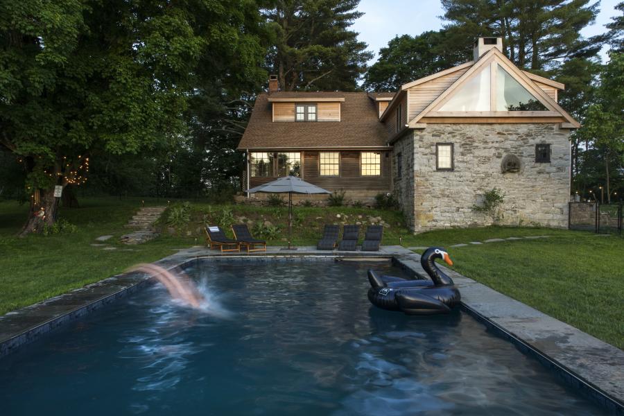 stone, farm, barn, rural, pool, kitchen, 