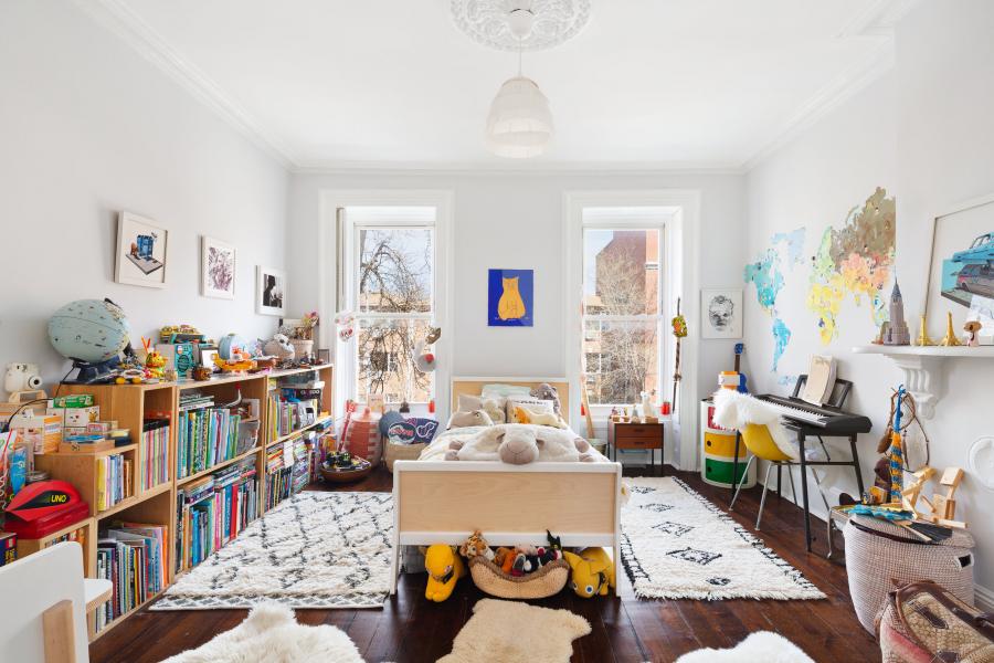 brownstone, townhouse, bohemian, eclectic, staircase, deck, kitchen, 