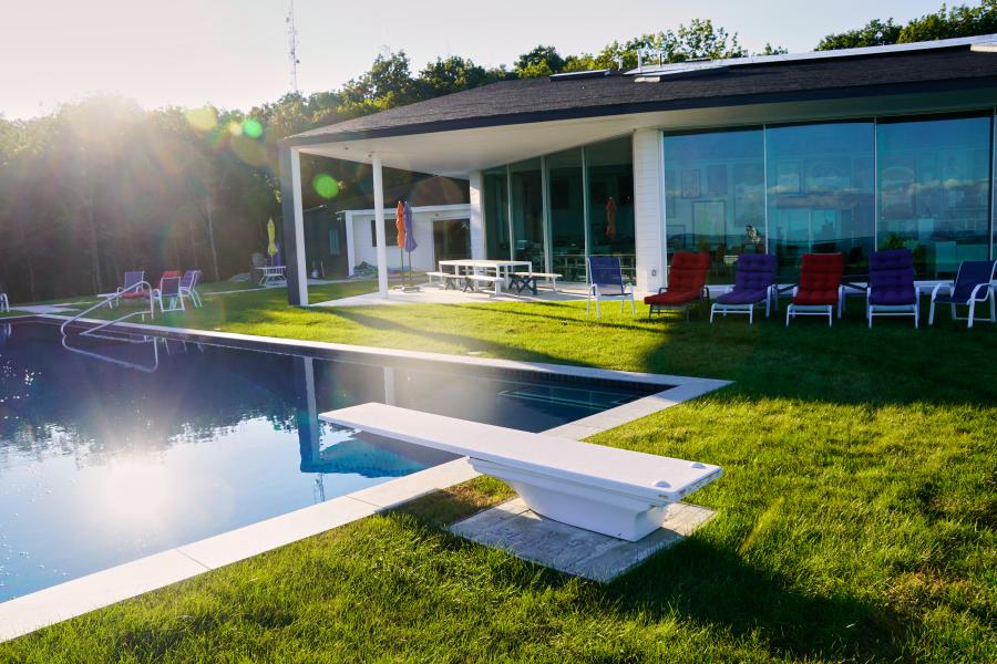 modern, contemporary, pool, view, 