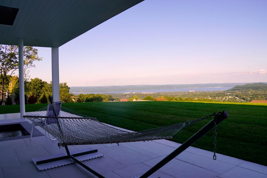 modern, contemporary, pool, view, 