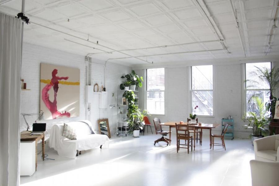 loft, light, airy, white, rooftop, 