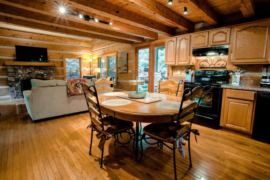 log house, cabin, stone, water, rural, Asheville, 