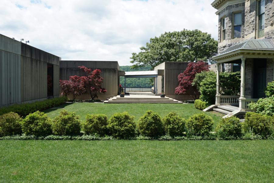 concrete, modern, museum, water, staircase, industrial, 