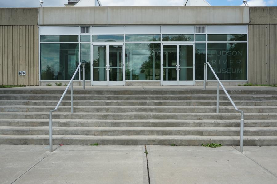 concrete, modern, museum, water, staircase, industrial, 