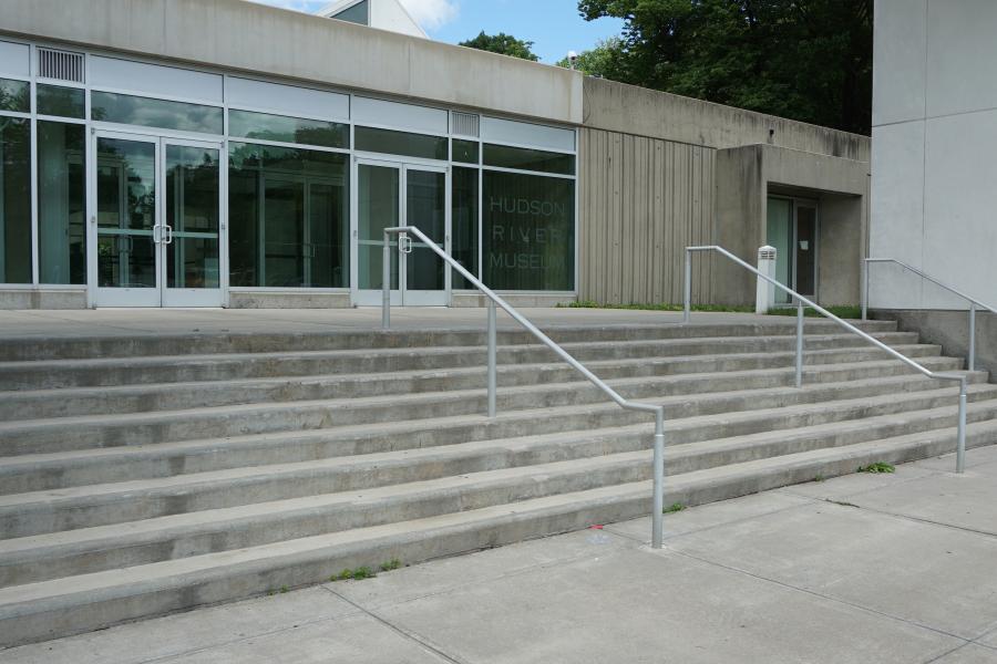 concrete, modern, museum, water, staircase, industrial, 