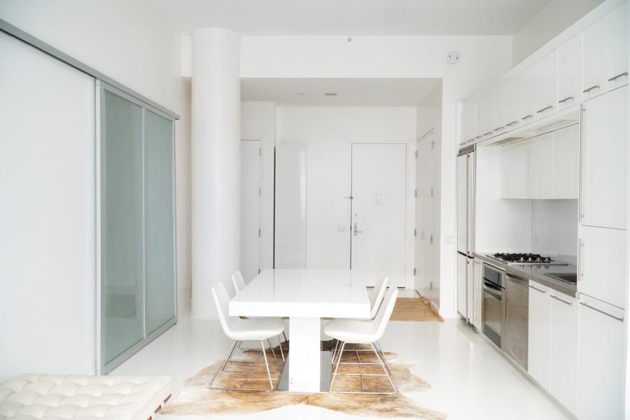 loft, apartment, white, kitchen, bathroom, 