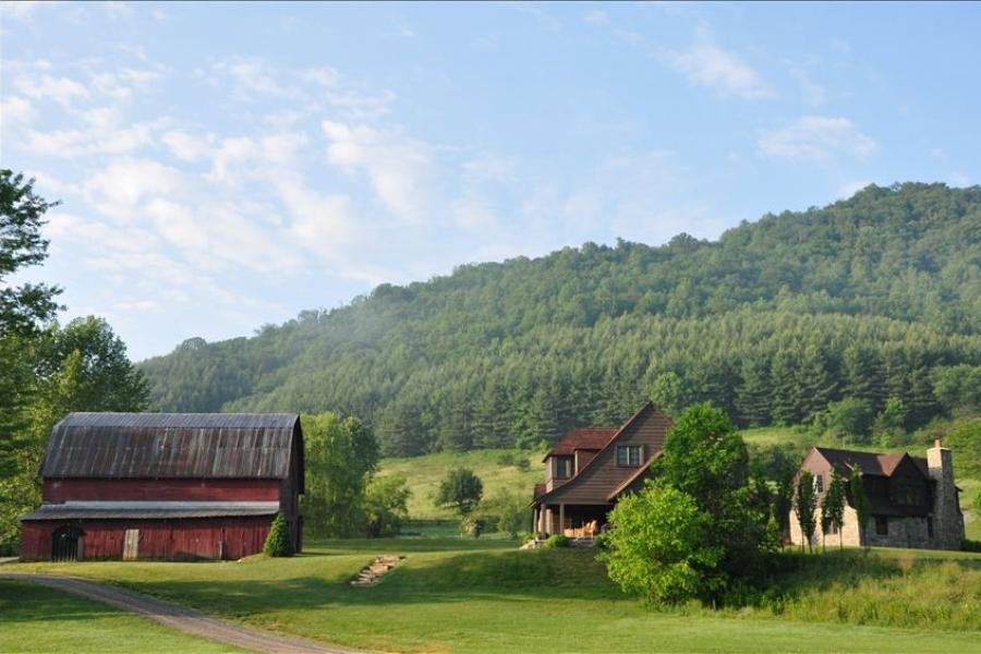 rural, water, barn, porch, patio, field, Asheville, 