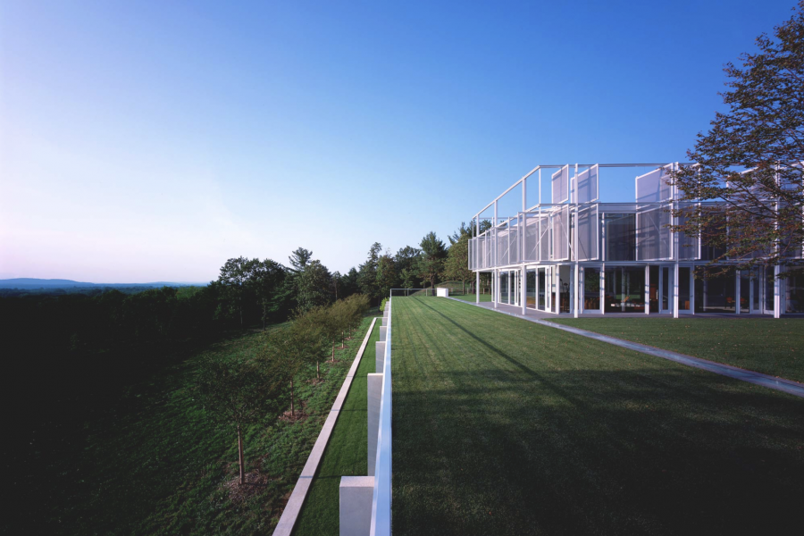 modern, light, glass, pool, estate, field, 