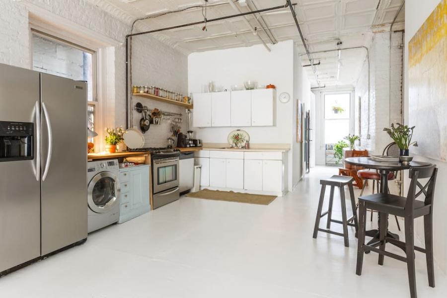 loft, light, airy, white, rooftop, 