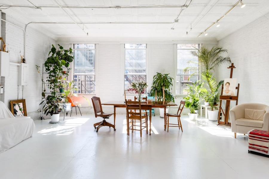 loft, light, airy, white, rooftop, 