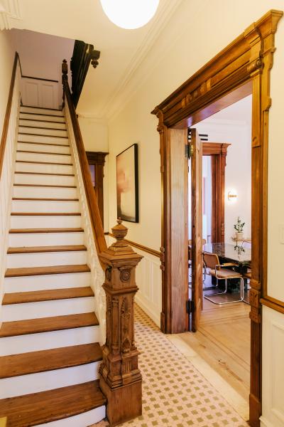 brownstone, townhouse, traditional, kitchen, contemporary, staircase, 