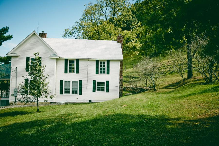 farm, farmhouse, field, water, pond, rural, stone, barn, Asheville, 