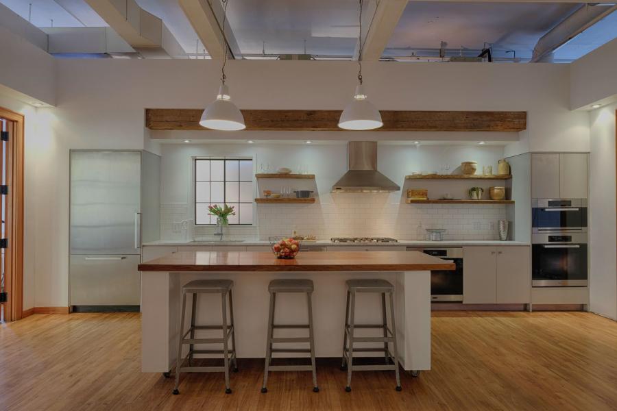 kitchen, light, airy, loft, contemporary, 