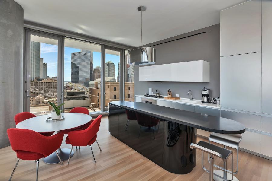 modern, apartment, glass, terrace, bathroom, city view, 