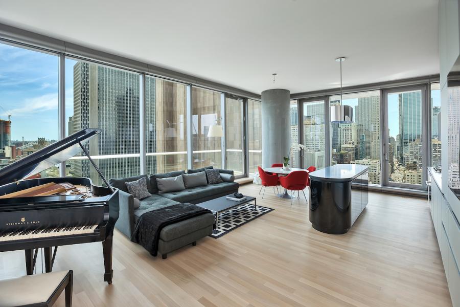 modern, apartment, glass, terrace, bathroom, city view, 