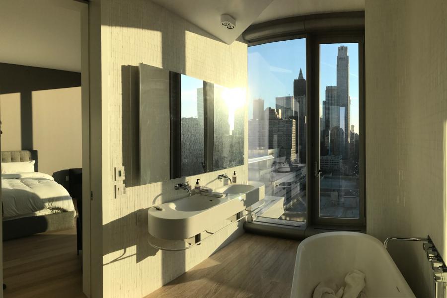 apartment, modern, glass, terrace, bathroom, 