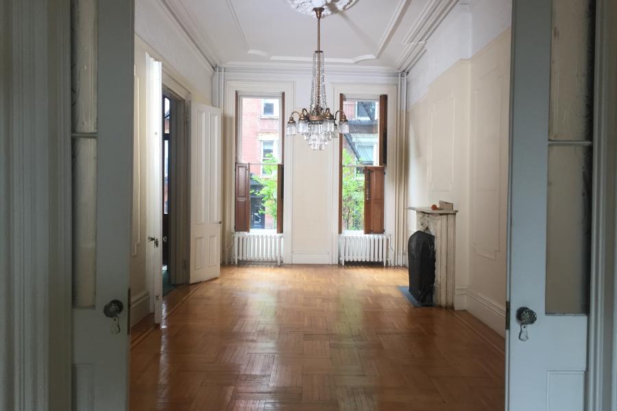 brownstone, townhouse, empty room, traditional, contemporary, 